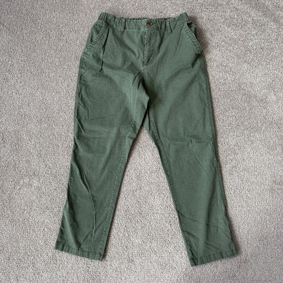 EUC Old Navy Women's Easy Chino Stretch-waist Pants in Alpine Tundra Green Sz M - Picture 1 of 5
